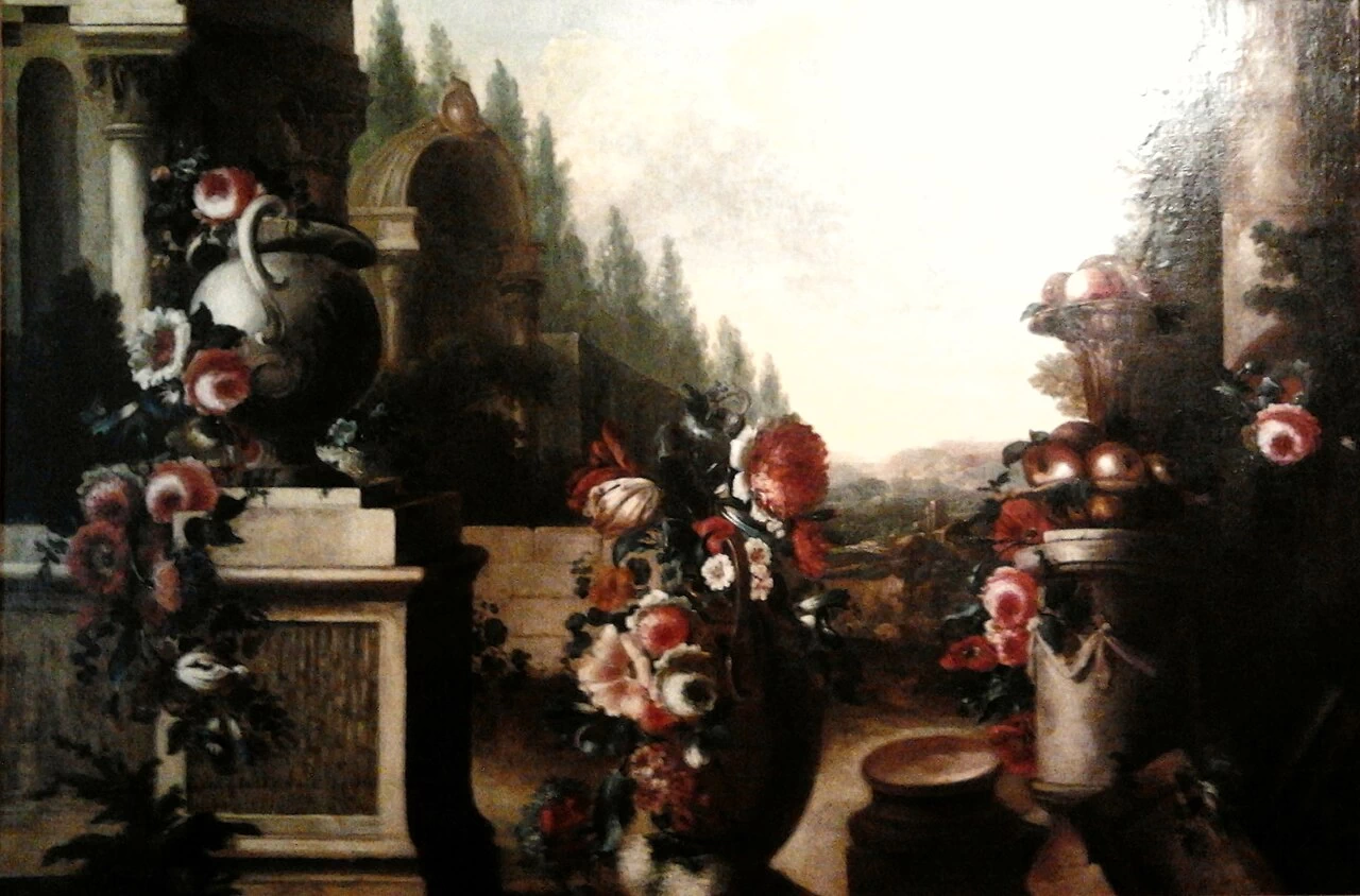 Fiori con paesaggio - Museo del Palazzo di Re Jan III a Wilanów, Varsavia